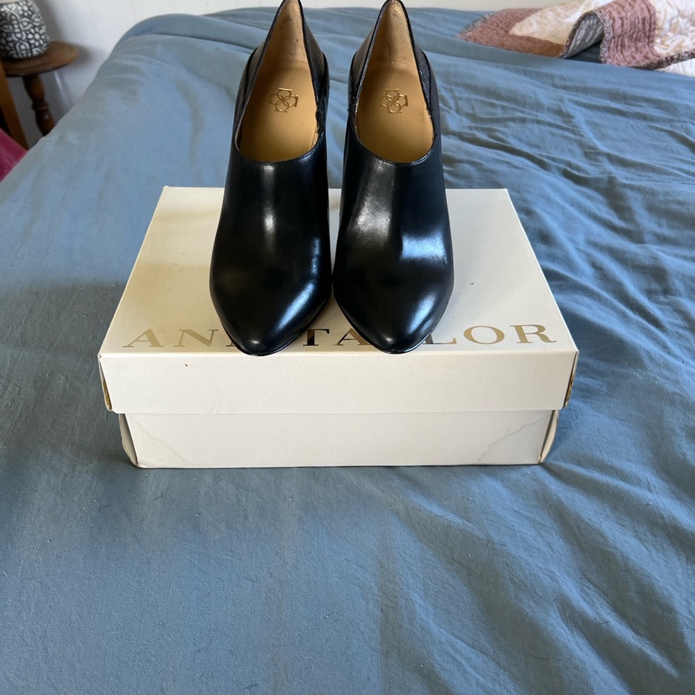 Ann Taylor Black Ankle Booties
